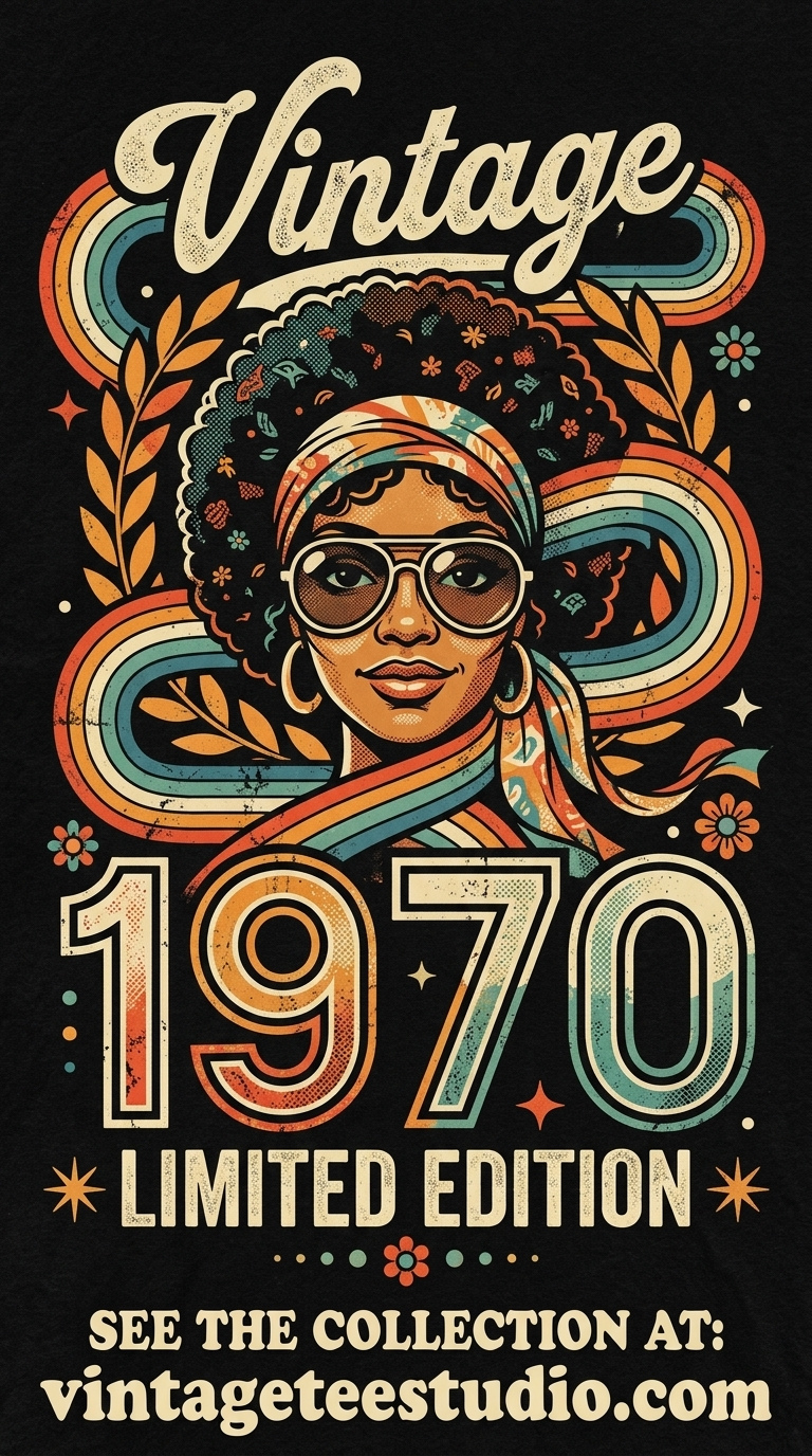 instant download vintage shirt png made in 1970 retro printable editable