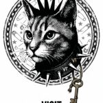 Retro tee PNG black and white cat design vintage shirt