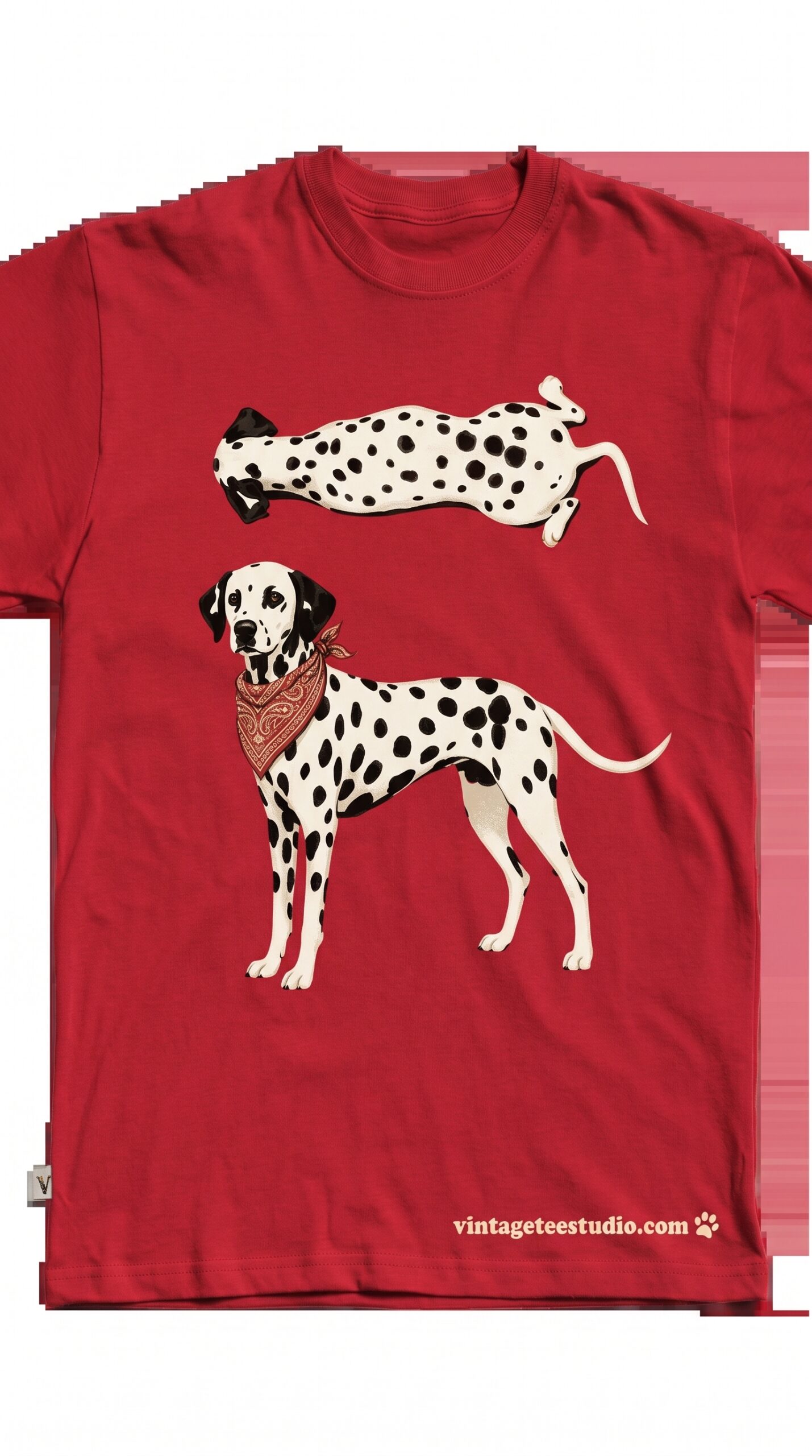 Retro tee PNG Dalmatian dog print vintage shirt design