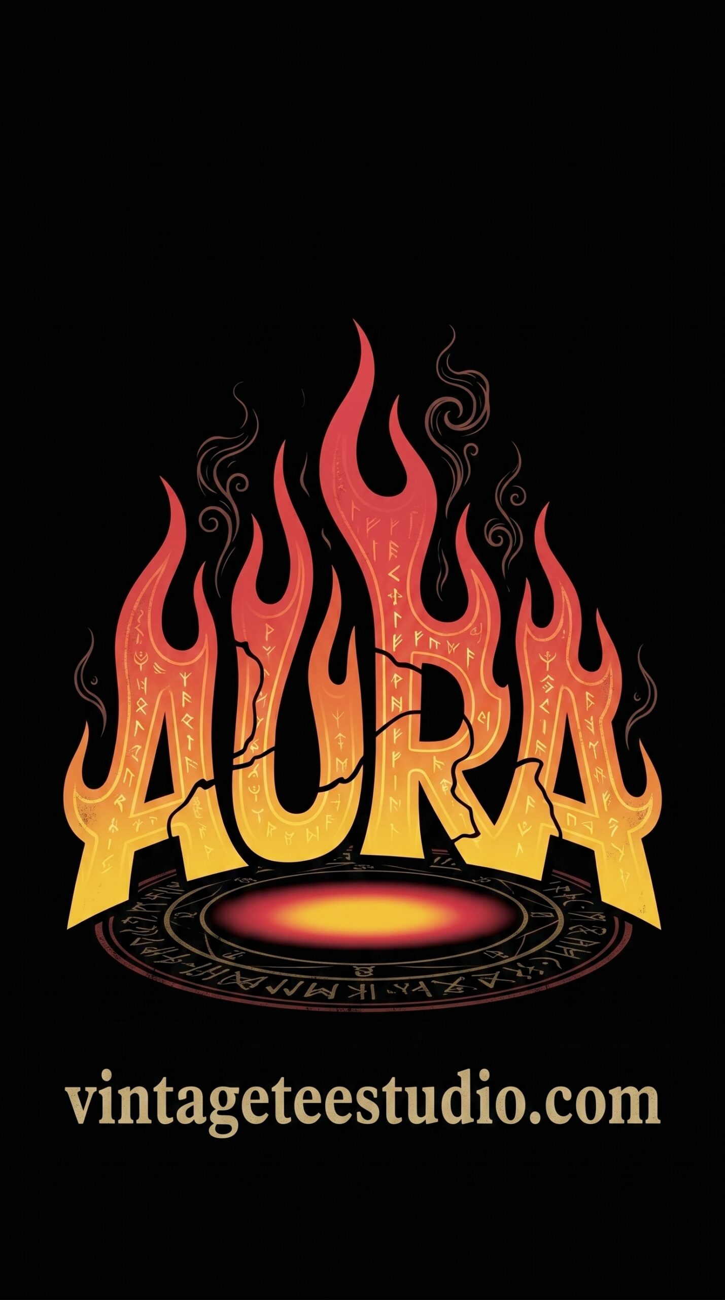 shirt design download png aura flames dark background printable editable