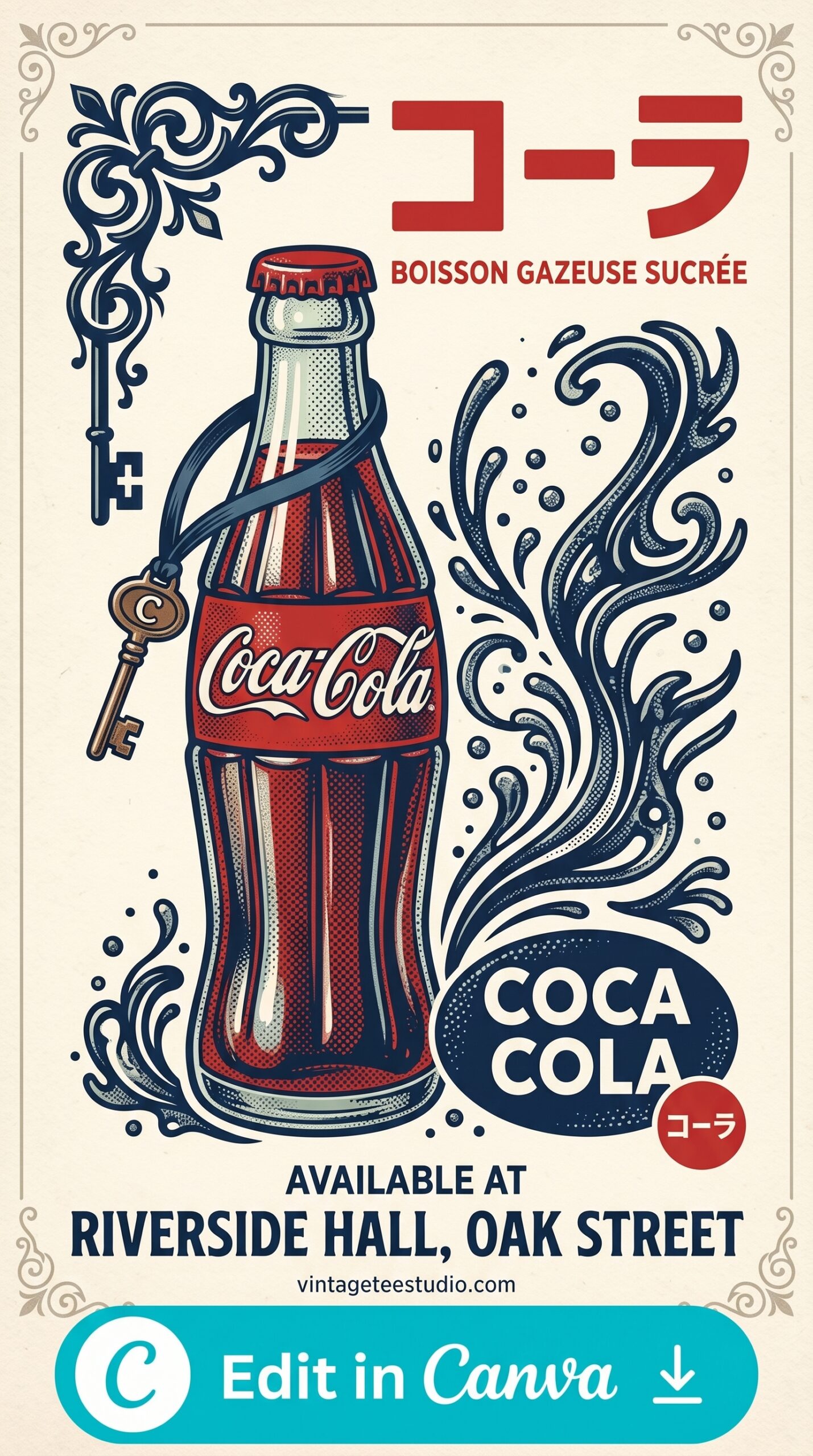 vintage t shirts 70s retro japanese cola poster graphic tee retro png pod design