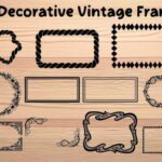 Decorative Vintage Frames Bundle aesthetic vintage frame empty transparent png