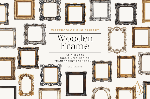 Wooden Frame Collection aesthetic vintage frame empty transparent png