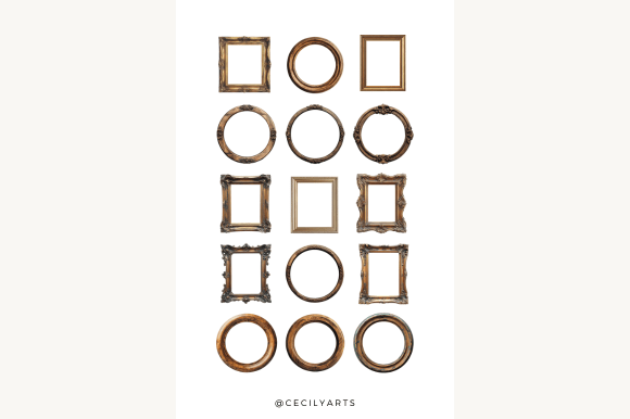 Wooden Frame Collection aesthetic vintage frame empty transparent png