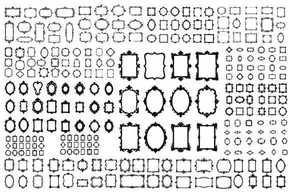 Ornate Black and White Decorative Frames vintage black frame png transparent