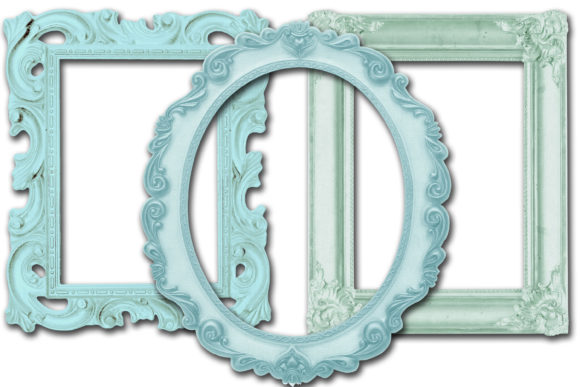 Vintage Blue Frames blue vintage frame png transparent