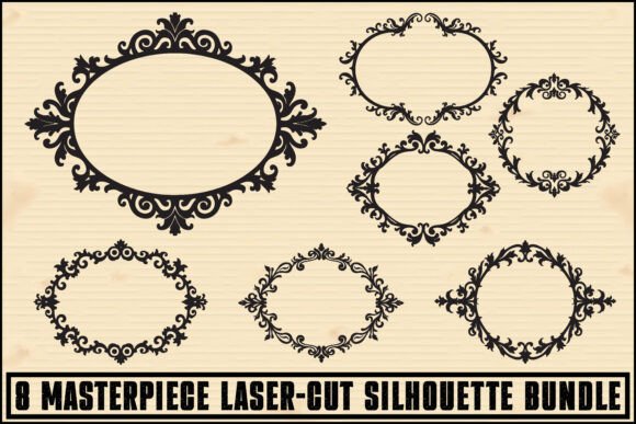 Ornate Frame Laser Cut Bundle vintage border label frame design