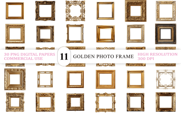 Luxury Antique Frame PNGs Bundle vintage border label frame design