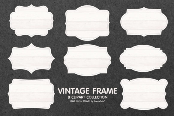 Wood Vintage Frame Clipart Sublimation vintage border label frame design