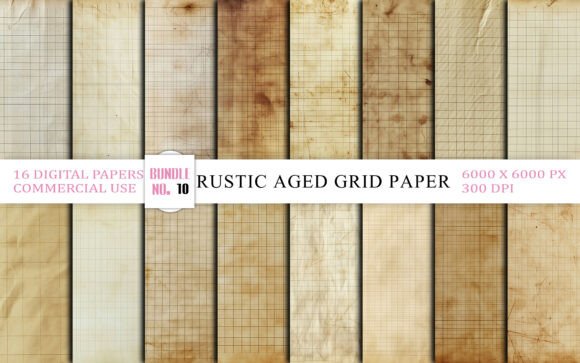 rustic aged grid paper textures bundle brown paper bag junk journal texture printable
