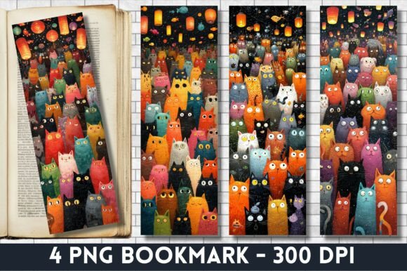 Cosmic Galaxy Kitten Abstract Bookmark bookmark cat vintage printable