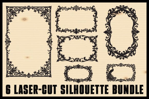 Elegant Laser-Cut Frame Bundle vintage frame DIY needlepoint pattern reference