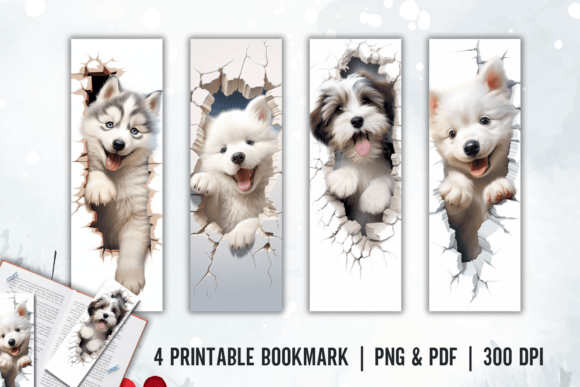 Funny Dog Bookmark Printable Sublimation bookmark dog vintage printable