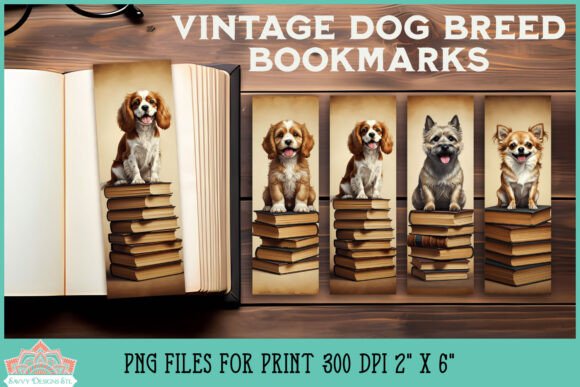 Dog Breed Vintage Bookmark Printable Vol. 6 bookmark dog vintage printable