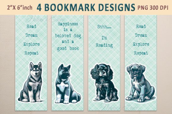 Dog Breed Bookmark Vintage Sublimation bookmark dog vintage printable