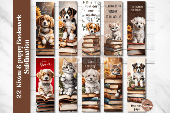 Cute Dog Bookmark Design bookmark dog vintage printable