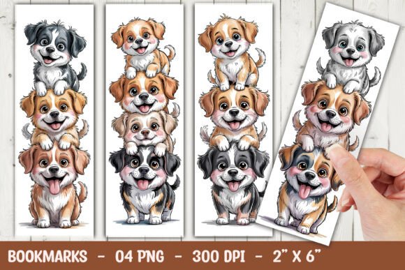 Cute Dog Bookmark Sublimation Vol. 13 bookmark dog vintage printable