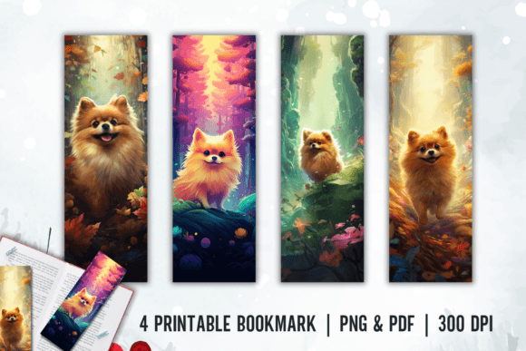 Cute Dog Bookmark Printable Sublimation bookmark dog vintage printable
