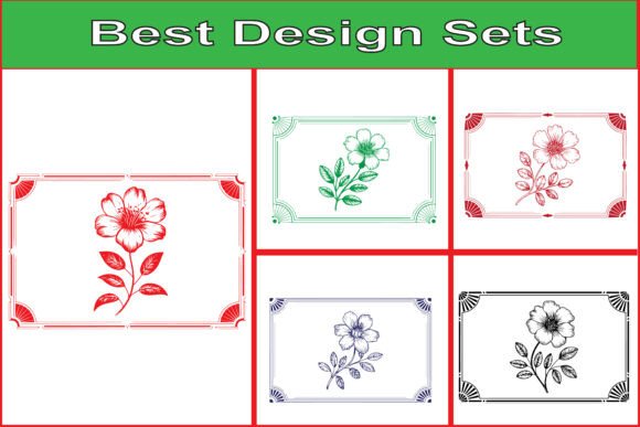 Decorative Floral Label SVG Frame Bundle floral vintage frame flower ornament