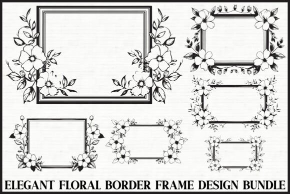 Elegant Floral Frame Bundle Vol. 11 floral vintage frame flower ornament