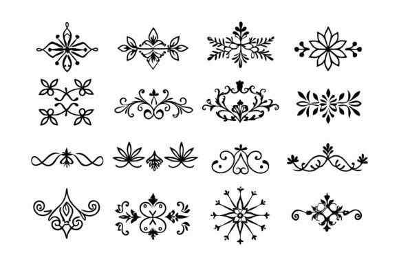 SVG Ornaments Line Art Borders Floral Vol. 12 floral vintage frame flower ornament