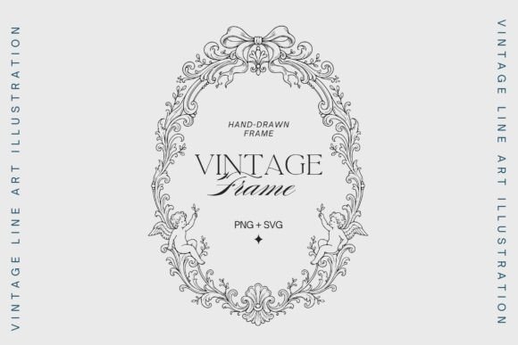 5 Vintage Baroque Frames vintage frame PNG transparent design
