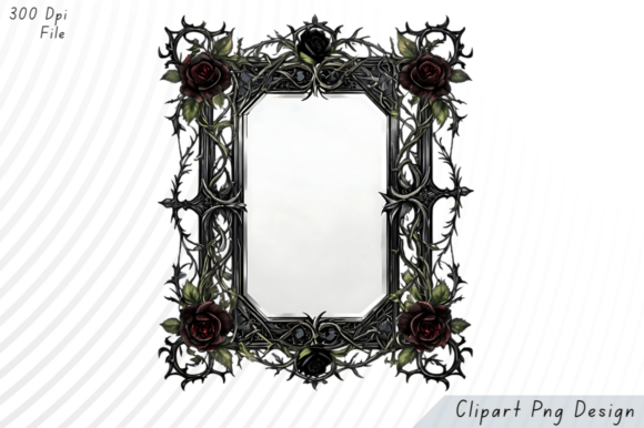 Thorny Elegant Gothic Frame Series Clipa vintage frame PNG transparent design