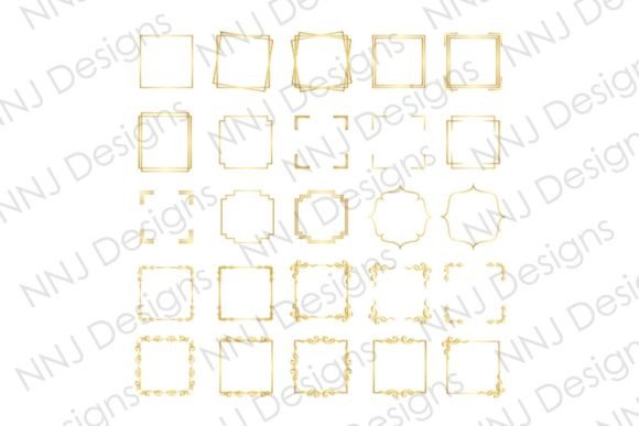 Square Gold Frame Border Clipart gold vintage frame png transparent