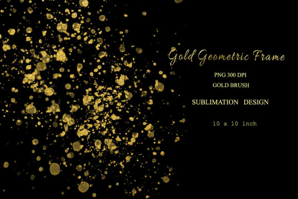 Gold Frame Geometric Gold Sublimation gold vintage frame png transparent