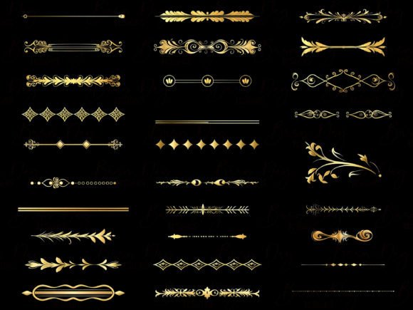 Gold Frame Border and Elements Clipart gold vintage frame png transparent
