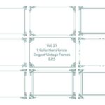 9 Elegant Green Vintage Frames Vol. 21 vintage green frame png transparent