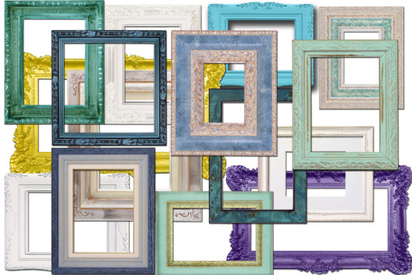 Digital Frames vintage green frame png transparent