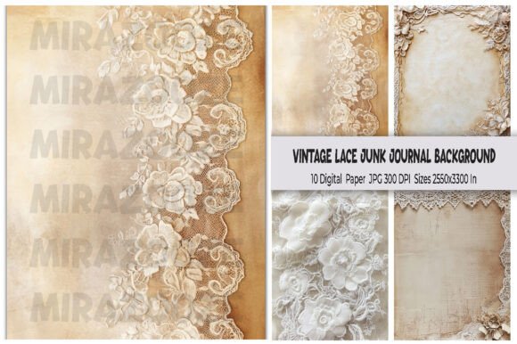 vintage lace junk journal background junk journal aesthetic vintage printable wallpaper