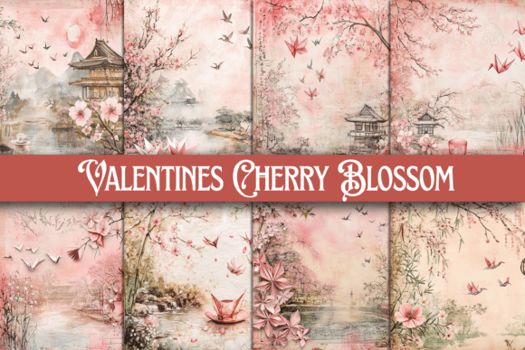 valentines cherry blossom junk journal junk journal aesthetic vintage printable wallpaper