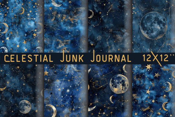 celestial junk journal background junk journal aesthetic vintage printable wallpaper