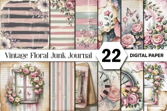 vintage floral junk journal background junk journal aesthetic vintage printable wallpaper