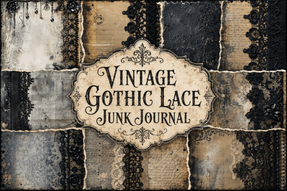 vintage gothic lace junk journal junk journal aesthetic vintage printable wallpaper