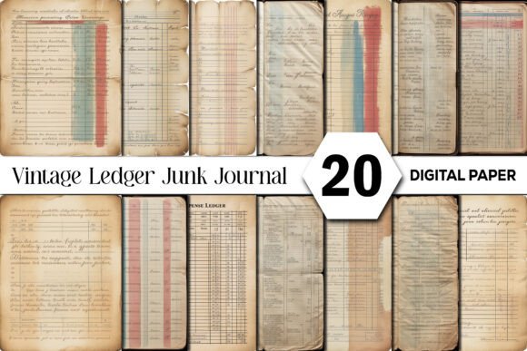 vintage ledger junk journal background junk journal aesthetic vintage printable wallpaper