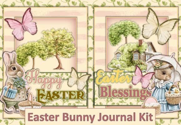 printable easter bunny junk journal kit junk journal cover ideas printable