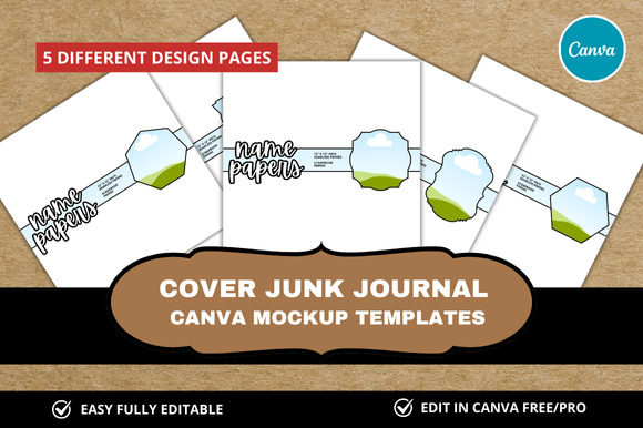 5 cover junk journal template junk journal cover ideas printable