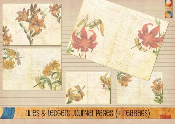 lilies & ledgers journal kit + teabags junk journal cover ideas printable
