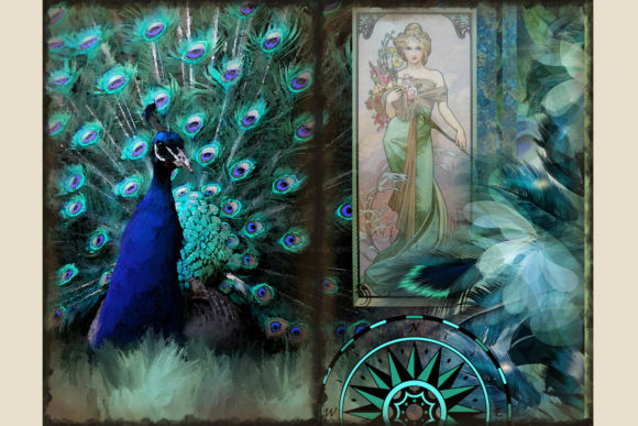 peacock junk journal kit and ephemera junk journal cover ideas printable