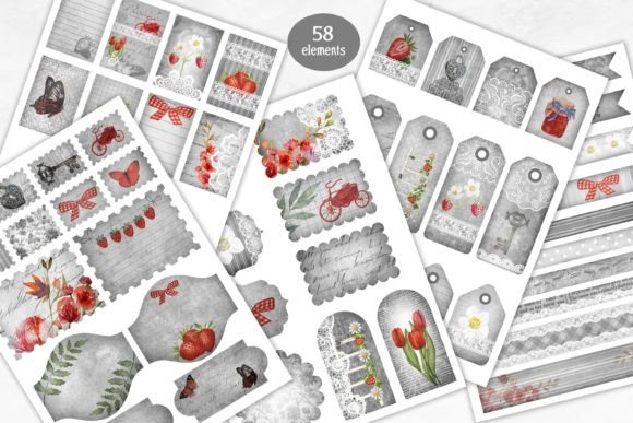 junk journal ephemera pack scrapbook vol. 3 printable scrapbook embellishments
