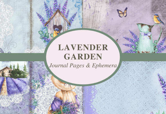 lavender garden junk journal junk journal first page intro printable