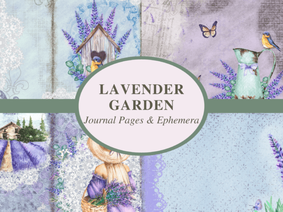 lavender garden junk journal junk journal first page intro printable