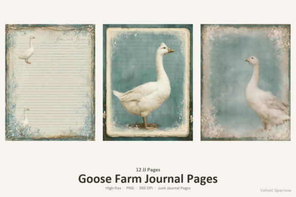 goose farm journal pages junk journal first page intro printable