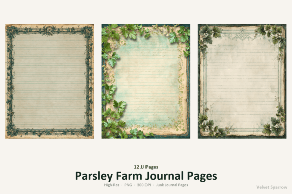 parsley farm journal pages junk journal first page intro printable