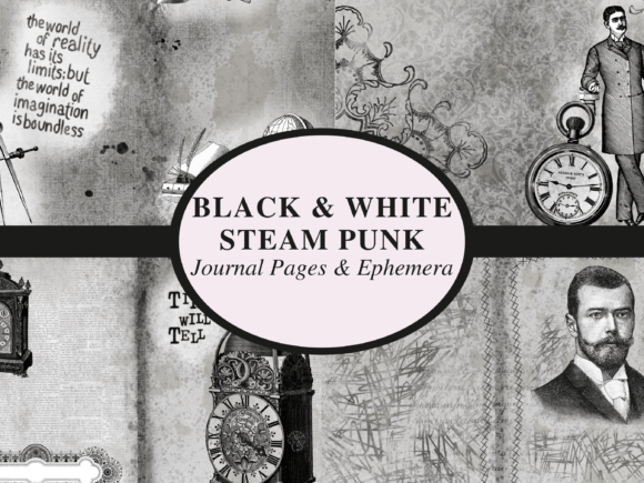 steampunk journal kit printable journal junk journal first page intro printable