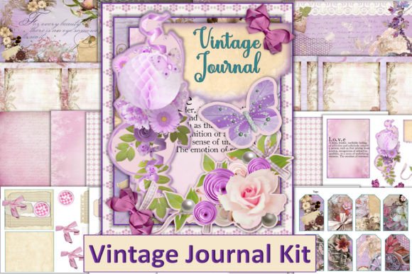 printable vintage junk journal kit junk journal kit printable ephemera