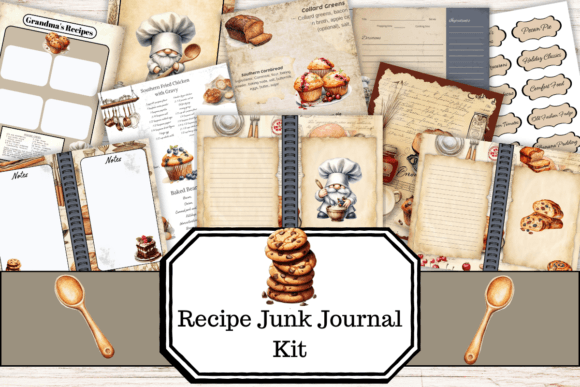 recipe junk journal kit junk journal kit printable ephemera